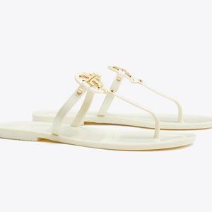 Tory Burch Mini Miller Flat Thong Sandal - Ivory, Size 10
